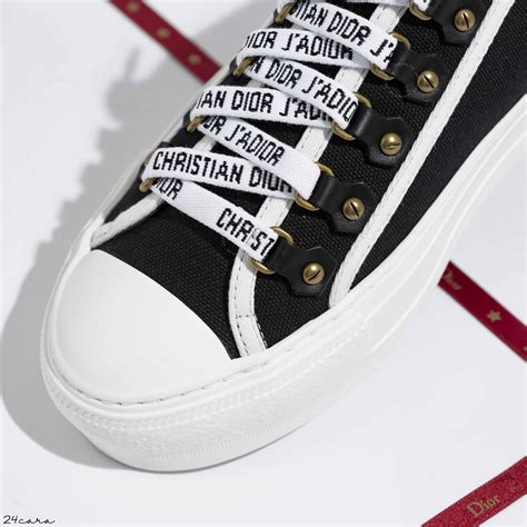 walk n dior low top sneaker in black canvas price|walk'n'dior high top sneakers.